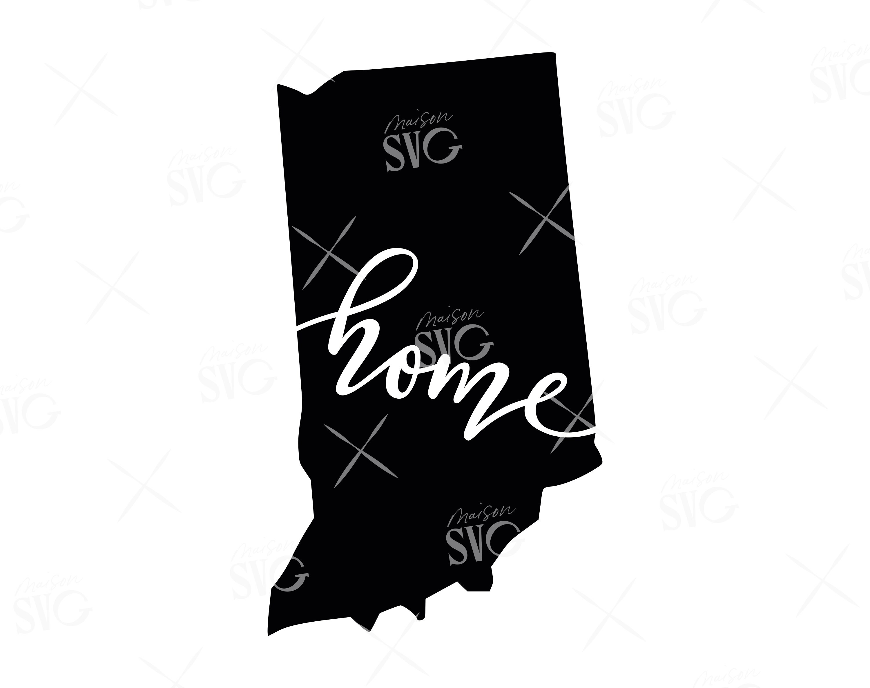 Indiana Map SVG Home sweet home Indiana svg Love Indiana Etsy