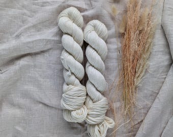 Cashmere Fingering e DK - Fio não tingido para tricô/crochê/artesanato, fio tingido artesanalmente