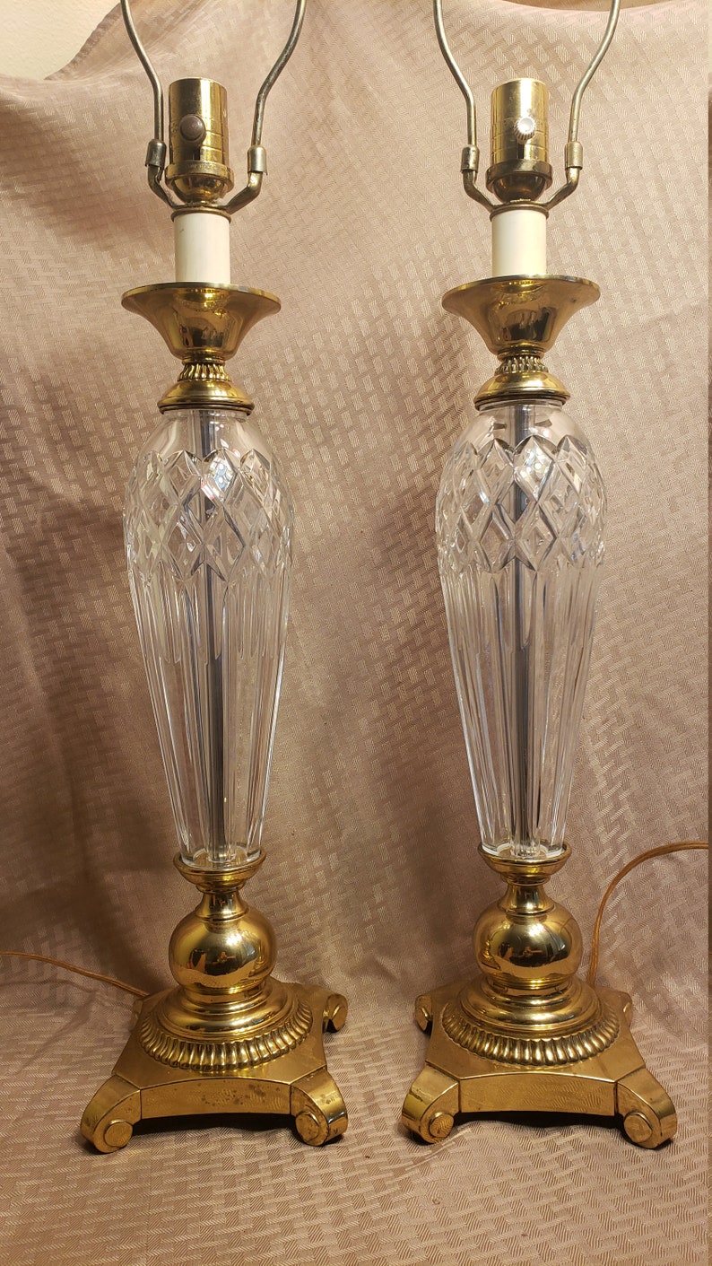 Vintage Waterford crystal Lamps Etsy