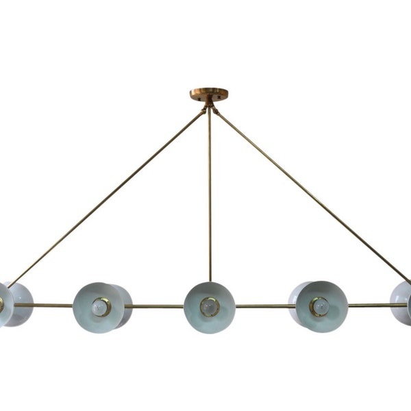 10 Light Modern Raw Brass chandelier light Fixture