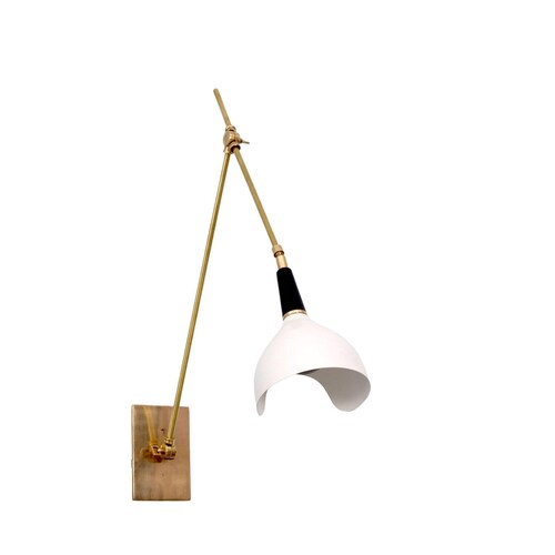 Raw Brass Toronto Cut Shade Wall Sconce, Vintage-Inspired