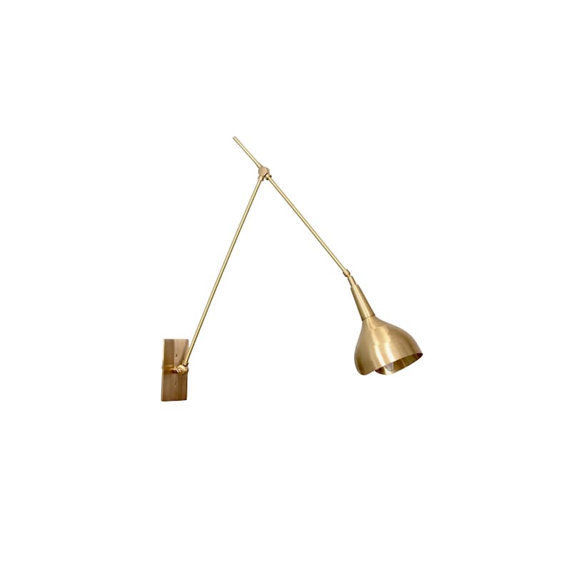 Vintage-Inspired Toronto Cut Shade Wall Sconce, Raw Brass
