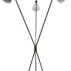 Stilnovo Style 3 Arms Floor Light Mid Century Brass Sputnik chandelier light Fixture