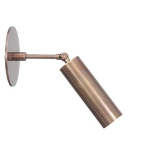 Applique da parete cilindrica in ottone italiano - Illuminazione moderna di metà secolo