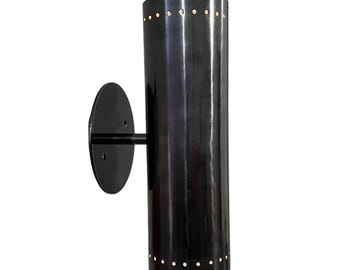 Handgefertigte Messing Zylinder Wandleuchte: Mid Century Modern Leuchte