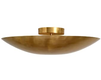 Lampadario Sputnik a 6 luci in stile Mid-Century, plafoniera a sospensione in ottone grezzo, apparecchio moderno