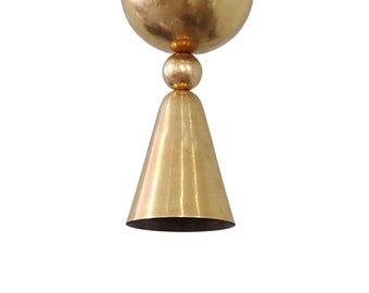 Industrial semi-flushed Brass light shade