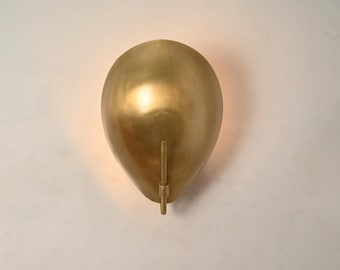 1 Light Curved Shades Handmade Vintage Wall Mid Century Modern Raw Brass Sputnik chandelier light Fixture