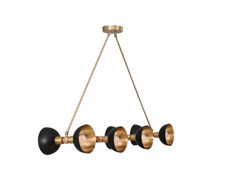 8 Light Modern Raw Brass chandelier light Fixture