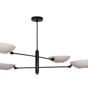 4 Light Pendant Mid Century Modern Raw Brass Sputnik chandelier light Fixture
