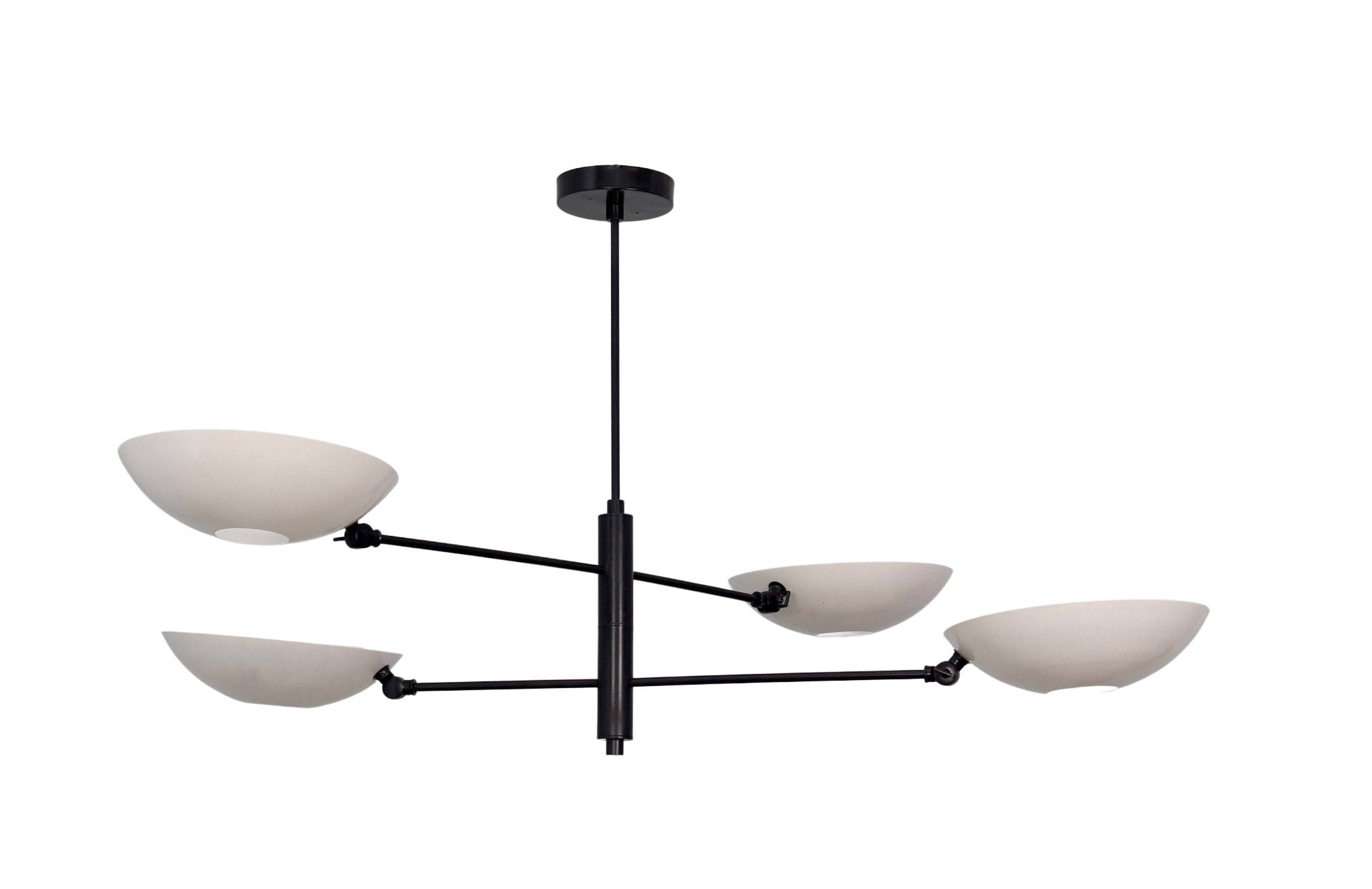4 Light Pendant Mid Century Modern Raw Brass Sputnik chandelier light Fixture