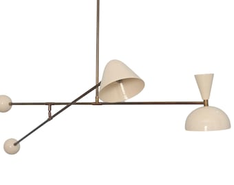 Brass Sputnik Chandelier: Mid-Century Modern Light Fixture