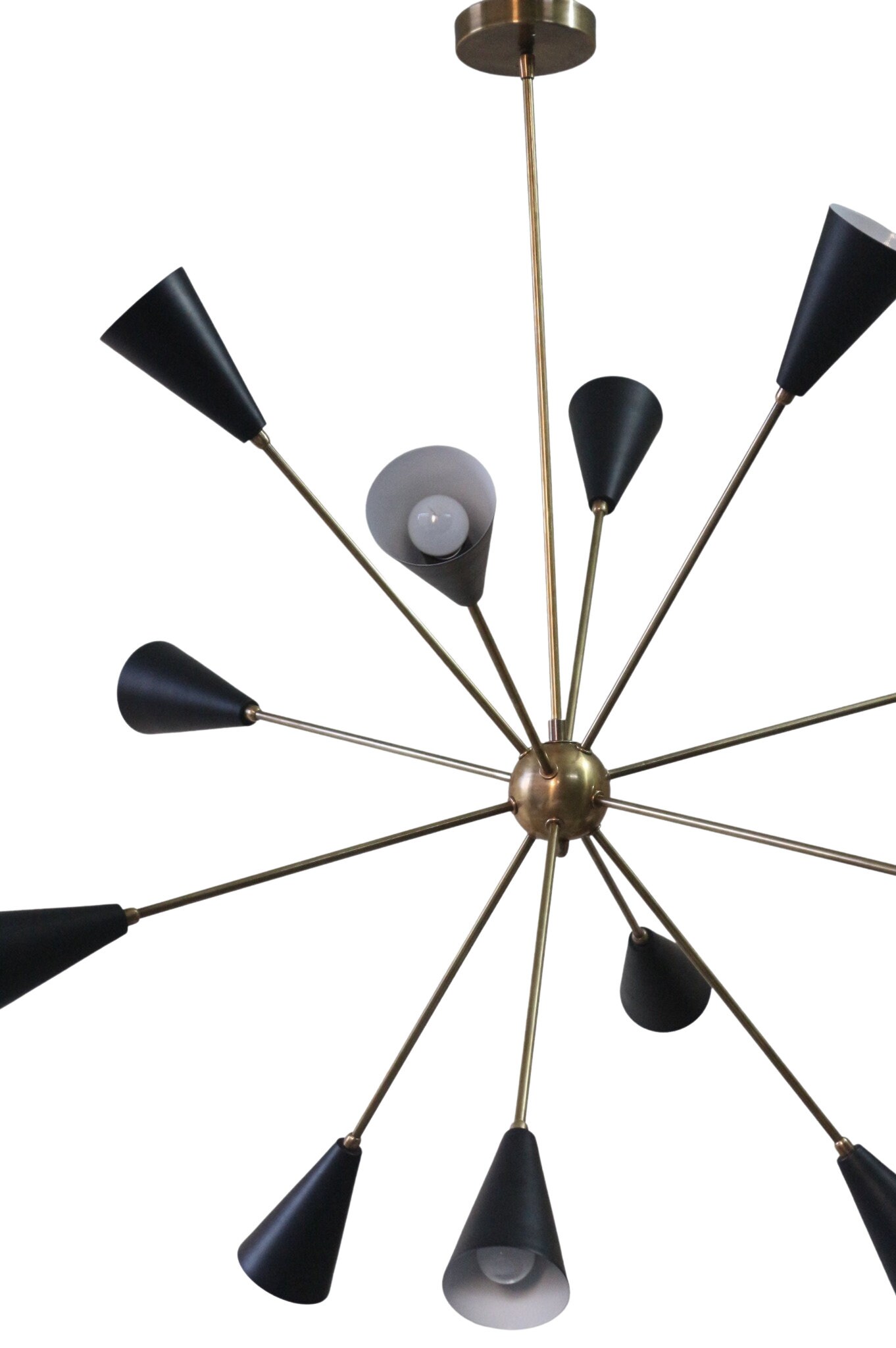 Stilnovoスタイル 12灯 ミッドセンチュリー 真鍮 スプートニク