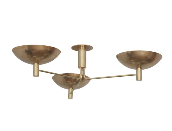 Mid century deals modern brass chandelier