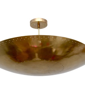6 Light Elegant Perforerad Ceiling Flushmount light Pendant Mid Century Modern Raw Brass Sputnik chandelier light Fixture.