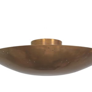 Raw Brass Sputnik Chandelier: Mid Century Modern 6-Light Fixture