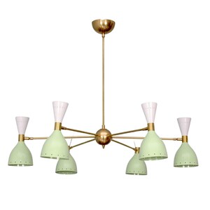 6 ライト Stilnovo スタイル 真鍮シャンデリア照明器具