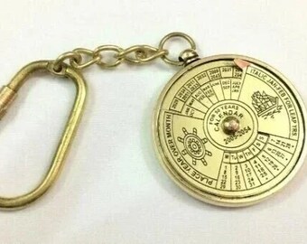Personalized Key Chain Event Gifting Lot 50 Pcs Brass Perpetual Calendar Key Chain Great Gift Beautiful Key Chain Distributing Gift Item