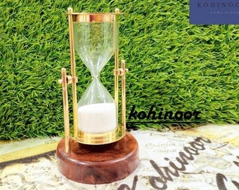 Personalized Sand Timer Engraved Hourglass Revolving 5 Minutes Hourglass Anniversary Gift, Retirement Gift, Customized With Your Message