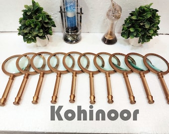 Gravierte goldene Lupe, Massenhochzeits-Bevorzugungen, 10 PC Lot