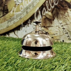 Personalized Engraved Solid Brass Hotel Reception Bell, Desk Bell, Office Bell, Counter Bell,  Collectible Item Best For Christmas Gifting