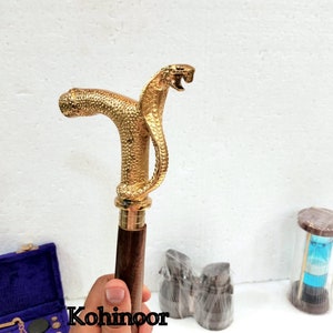 Personalized Engraved, Walking Stick King Cobra Snake Cane Handle, Exquisite Waking Cane, Foldable Cane Men&#39;s Gift, Customized Engraved Gift