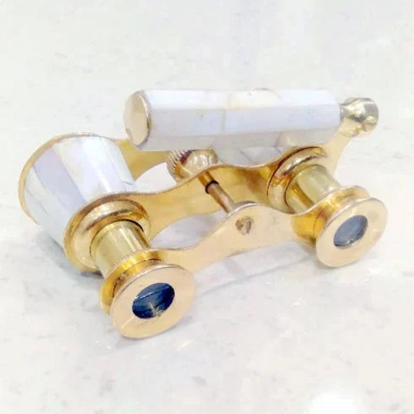 Brass Opera Binoculars Mother of Pearl La Dauphin Paris Opera Glasses Confirmation Bird Watching Binoculars For Long Distance Gift