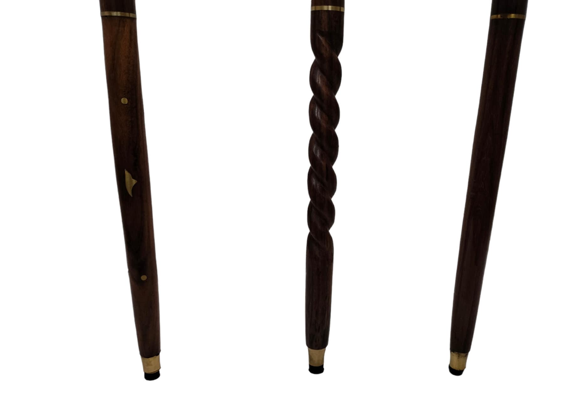 Victorian Walking Stick Brass Black Stuffing Head Handle Walking Stick  Brown Cane