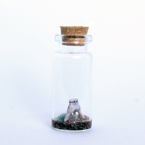 Thing Diorama in a glass bottle Wednesday Addams Family Thing Miniature, Best Creepy Gift for Gothic Home Decor & Horror Movie Art lovers by diorama builder Stefanie Bonte