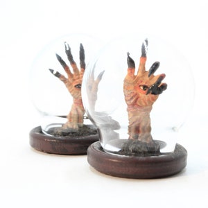 Pan's Labyrinth Pale Man Hands Diorama | El Laberinto Del Fauno taxidermy miniature from Guillermo Del Toro, horror BFF gift