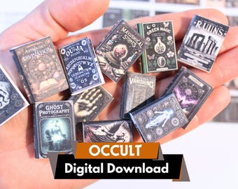 Occult Miniature Book Covers | Dollhouse Library DIY (Digital Download)