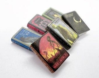 Dollhouse Horror Book Set | Miniature Furniture, Lovecraft, Poe