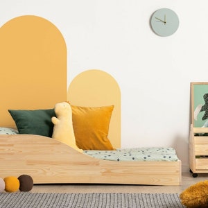 Toddler Bed, Wooden Bed, Montessori Bed Frame, Solid Handmade Bed for Toddler, Kids Bed, Wooden Toddler Bed, Children Bed, Wooden Bed Frame image 1
