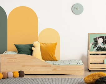 Toddler Bed, Wooden Bed, Montessori Bed Frame, Solid Handmade Bed for Toddler, Kids Bed, Wooden Toddler Bed, Children Bed, Wooden Bed Frame