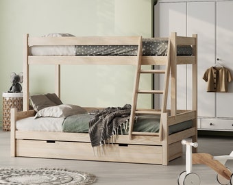 Letto a castello per bambini, Letto della casa familiare Montessori, Letto della casa in legno, Letto fatto a mano per bambini, Letto della casa per bambini, Letto della casa in legno, Letto per bambini