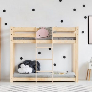 Bunk Bed For Kids, Montessori House Bed, Etagenbetten, Handmade Bed for Toddler, Kid House Bed, Wooden House Bed, Toddler Bed