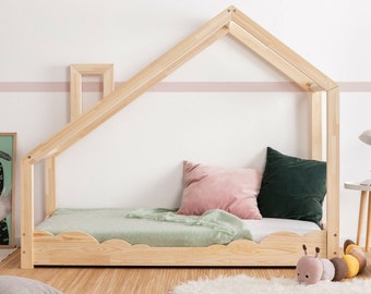 House Bed For Kids, Montessori House Bed, Solid Handmade Bed for Toddler, Kids Bed, Wooden House Bed, Cottage Bed Toddler Bed, Kids Room