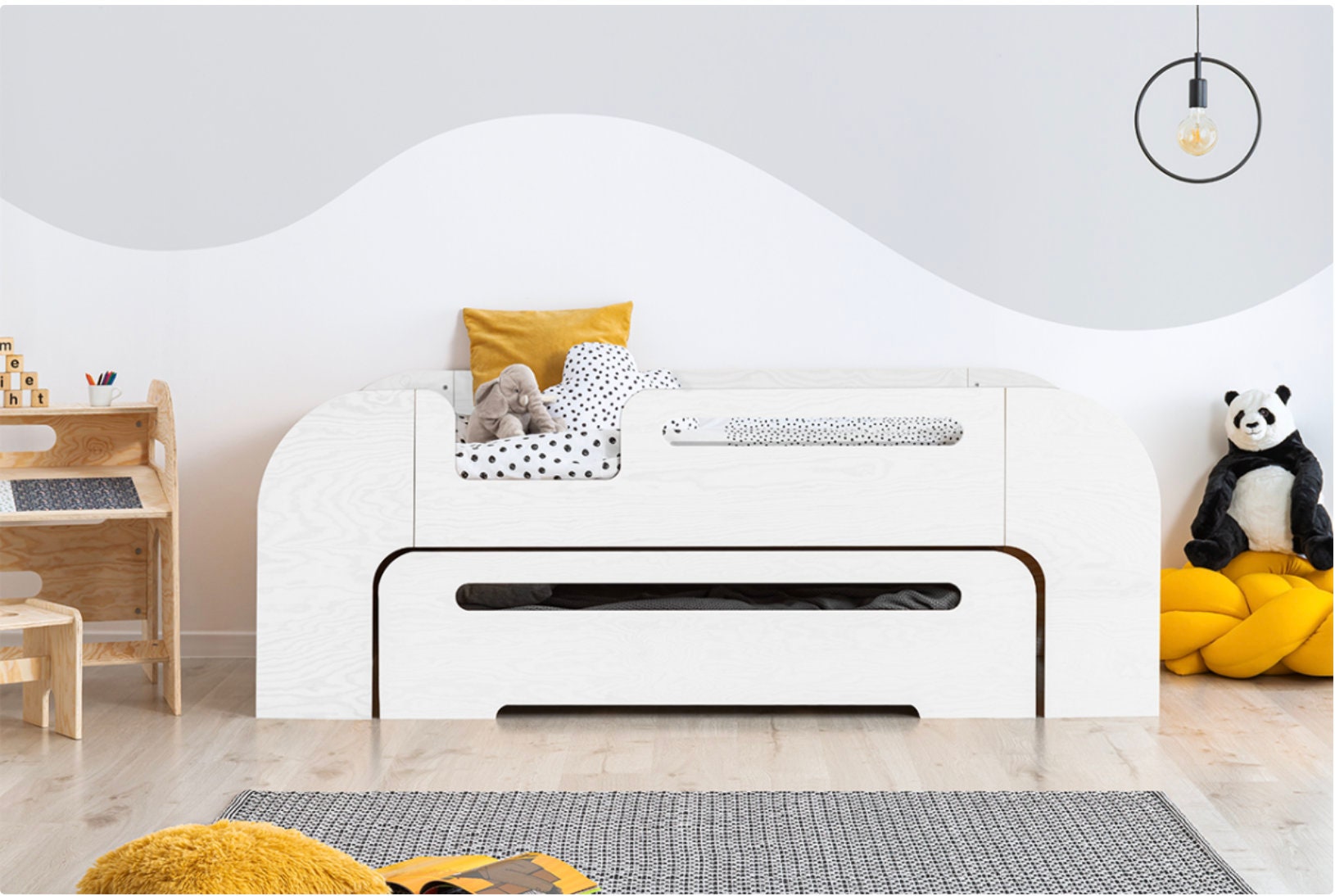 Toddler Double Bed Montessori Bed Bed for Toddler With Etsy