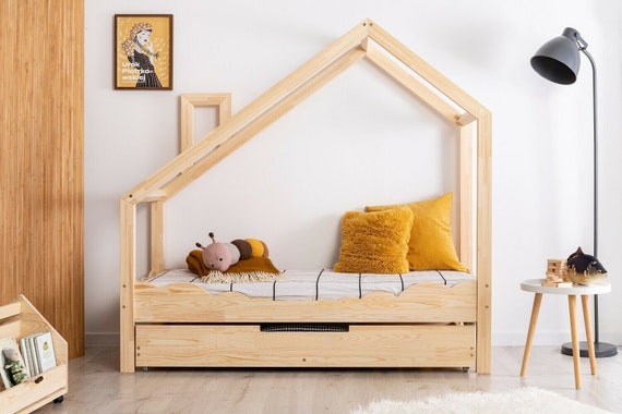 Gunst huren satire Huisbed met lade voor kinderen bed met opbergruimte - Etsy Nederland