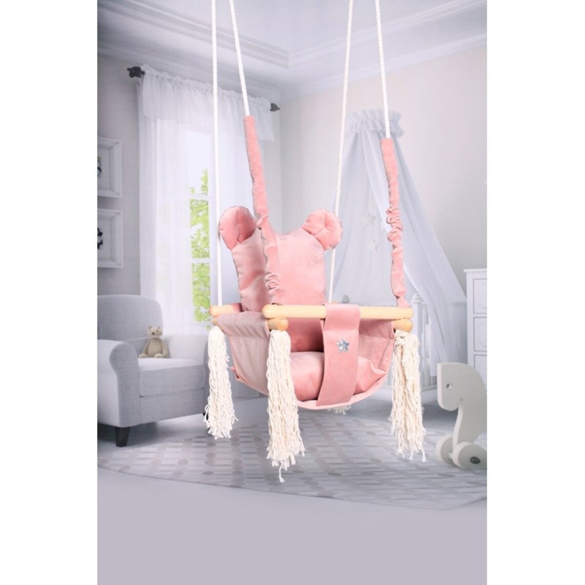 Handmade Teddy Bear Swing Baby Swing Indoor Swing Birthday Etsy