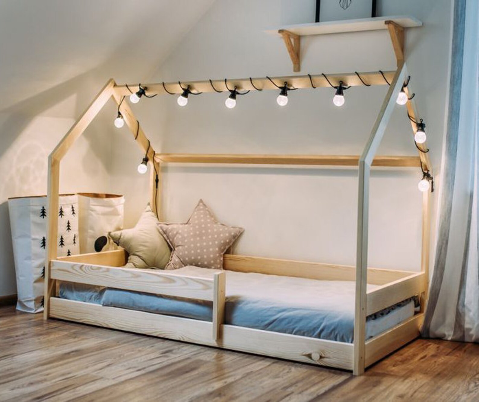 White House Bed for Kids Montessori House Bed Handmade Bed Etsy