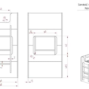 Litera para niñas, Cama de casa Montessori, Cama sólida hecha a mano para niños pequeños, Cama para niños, Cama de casa de madera imagen 5