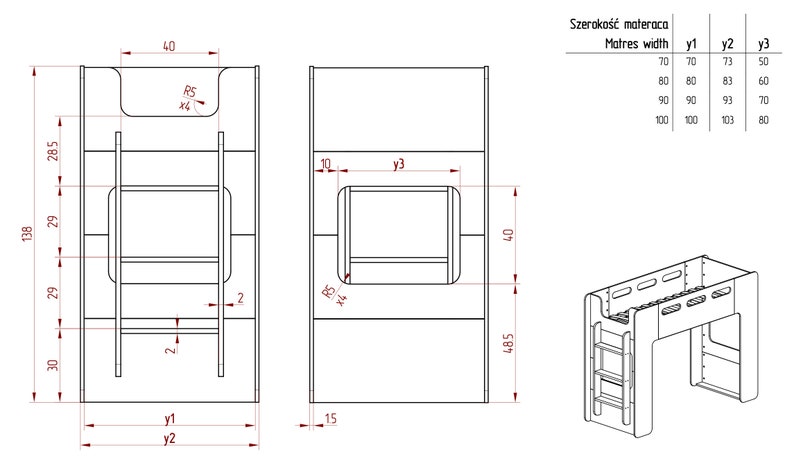 Litera para niñas, Cama de casa Montessori, Cama sólida hecha a mano para niños pequeños, Cama para niños, Cama de casa de madera imagen 5