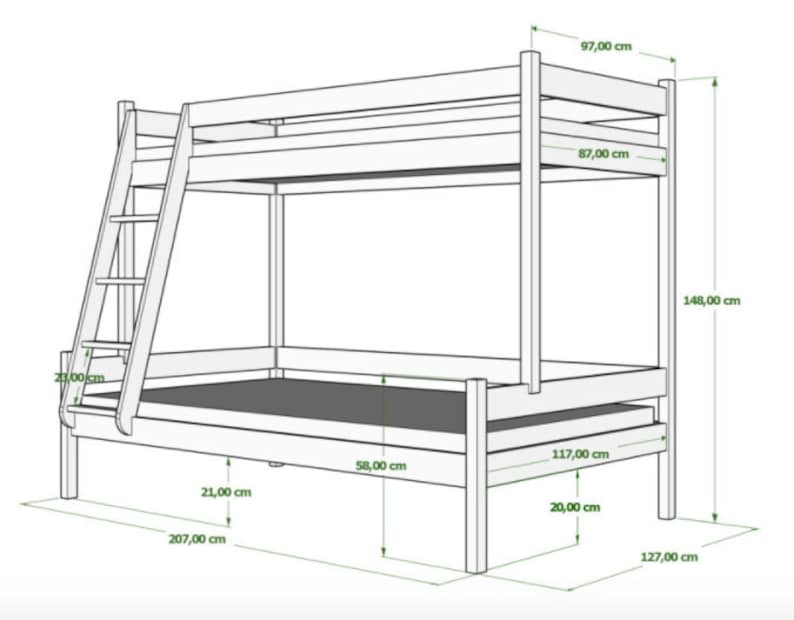 Bunk Bed For Kids, Montessori Familly House Bed, Wooden House Bed, Handmade Bed for Toddler, Kid House Bed, Wooden House Bed, Toddler Bed image 9