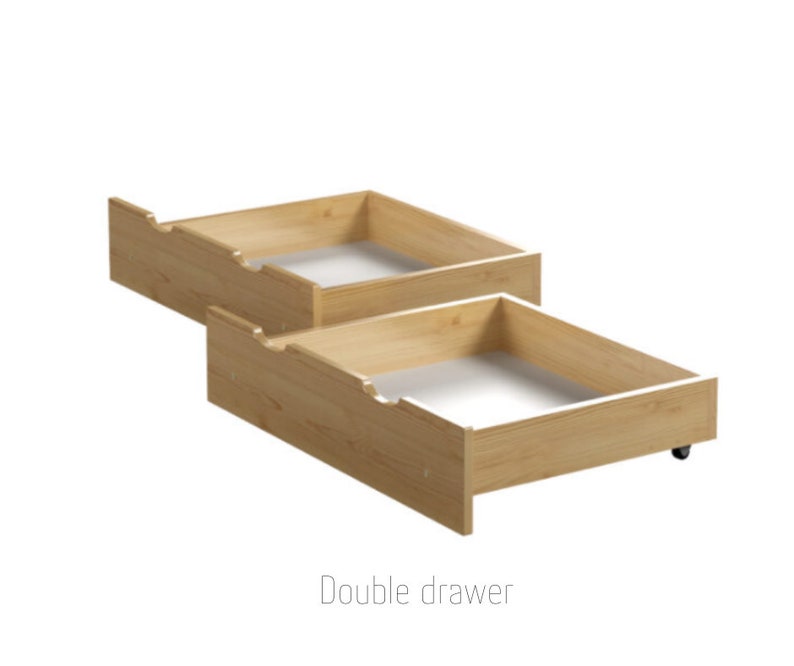 Etagenbett für Kinder mit Schublade, Montessori-Hausbett, Holzhausbett, handgefertigtes Bett für Kleinkind, Kinderhausbett, Holzhausbett Bild 9