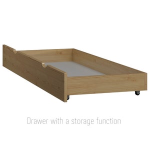 Etagenbett für Kinder mit Schublade, Montessori-Hausbett, Holzhausbett, handgefertigtes Bett für Kleinkind, Kinderhausbett, Holzhausbett Bild 7