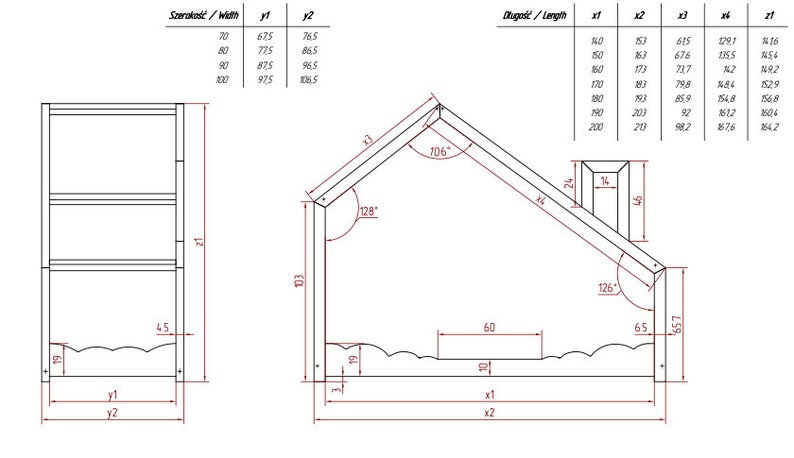 Lit maison pour enfants, lit maison Montessori, lit fait main solide pour enfant en bas âge, lit enfant, lit maison en bois image 6