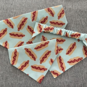 Hotdog Scrunchie Hundehalstuch, Sommer-Tierzubehör, lustige Hundehalstücher Bild 1