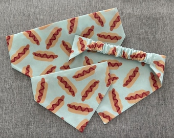 Bandana per cani Hotdog Scrunchie, accessori estivi per animali domestici, divertenti bandane per cani