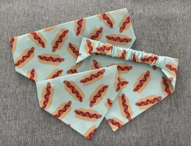 Hotdog Scrunchie Hundehalstuch, Sommer-Tierzubehör, lustige Hundehalstücher Bild 1